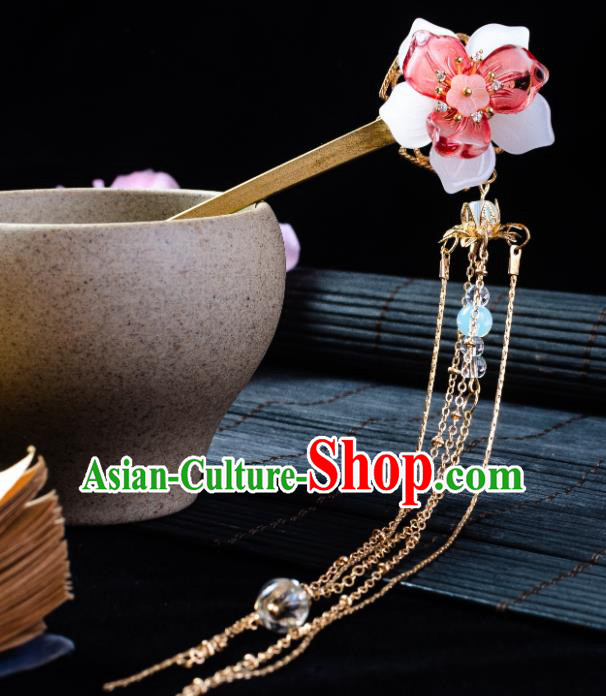 Chinese Ancient Hair Accessories Hanfu Lotus Flowers Hair Clip Handmade Hairpins for Women