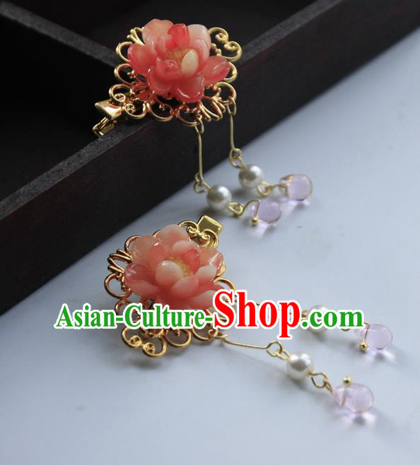 Chinese Ancient Hair Accessories Flowers Hair Claws Hanfu Handmade Hairpins for Women