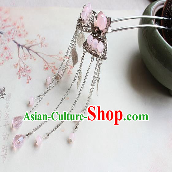 Chinese Ancient Hair Accessories Classical Tassel Hair Clip Hanfu Handmade Hairpins for Women