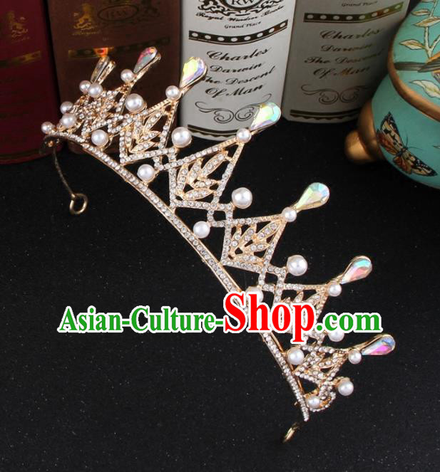 Top Grade Bride Hair Accessories Wedding Baroque Princess Crystal Royal Crown for Women