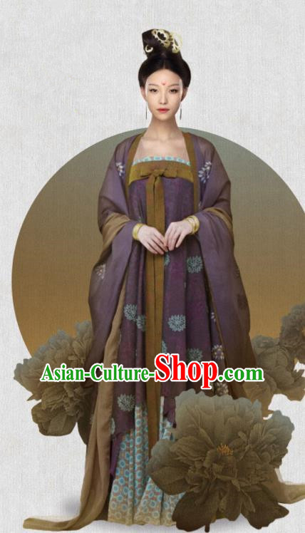 Ancient Chinese Tang Dynasty Drama The Rise of Phoenixes Empress Costumes and Headpiece for Women