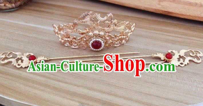 Chinese Ancient Handmade Hairpins Hair Accessories Hair Crown Complete Set for Women