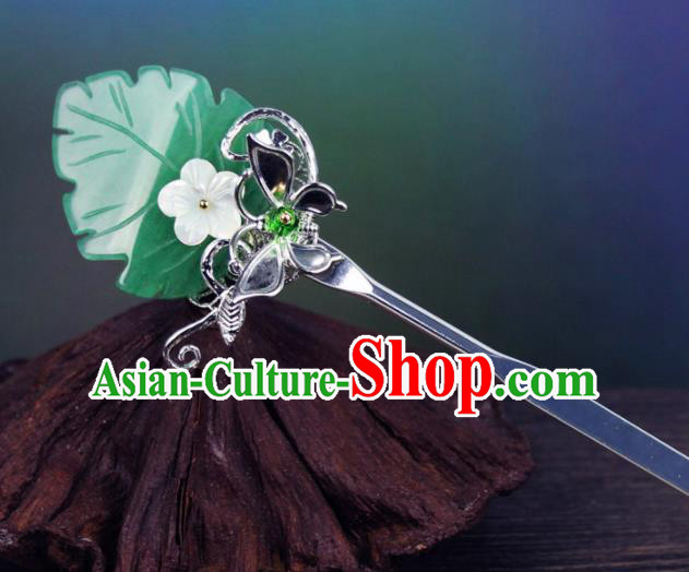 Chinese Ancient Handmade Palace Hanfu Leaf Hairpins Hair Accessories Hair Clip for Women