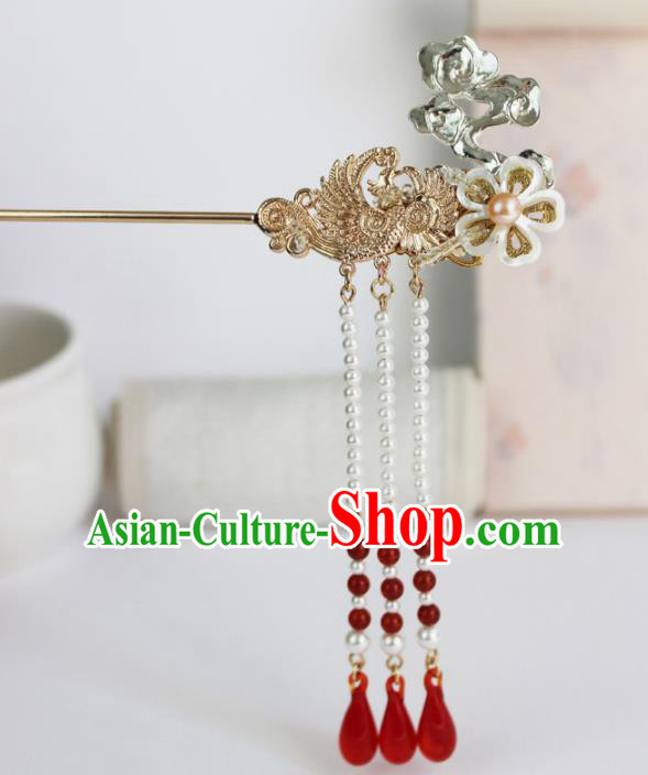 Chinese Ancient Handmade Palace Hanfu Tassel Hairpins Hair Accessories Hair Clip for Women