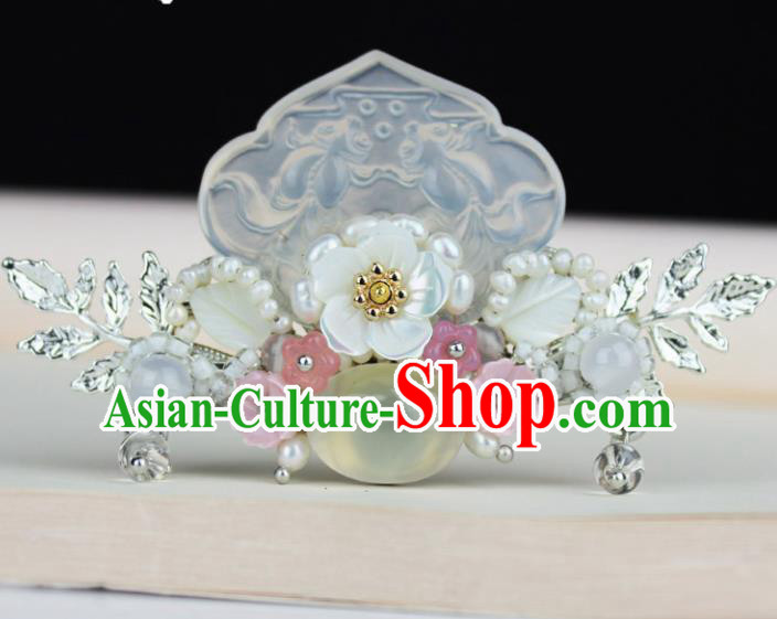 Chinese Ancient Handmade Hanfu Jade Hair Clip Hairpins Hair Accessories for Women