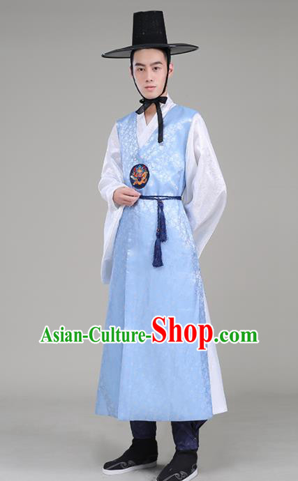 Asian Korean Traditional Costumes Korean Palace Hanbok Embroidered Clothing for Men