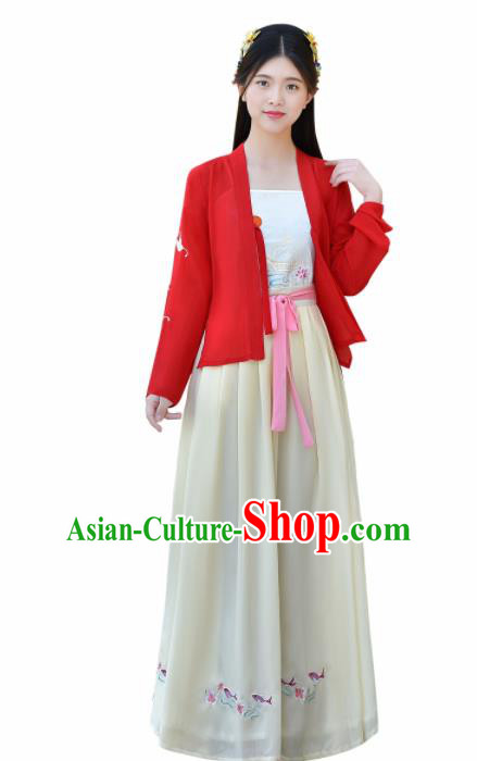 Traditional Chinese Ancient Young Lady Costumes Song Dynasty Clothing for Women