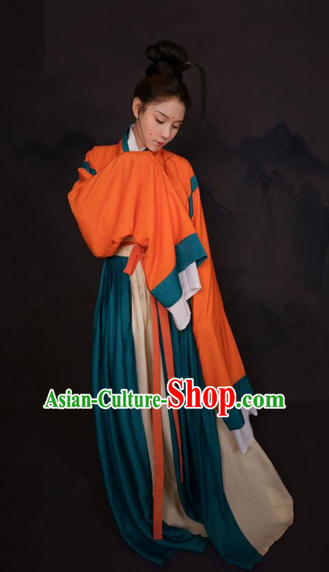 Top Grade Chinese Ancient Costumes Jin Dynasty Palace Princess Hanfu Dress for Women