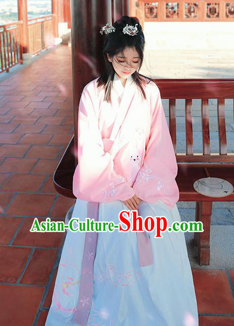 Chinese Ancient Palace Lady Hanfu Han Dynasty Imperial Concubine Queen Embroidered Historical Costumes