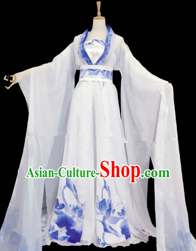 Chinese Ancient Cosplay Peri Hanfu Dress Traditional Tang Dynasty Princess Costume for Women