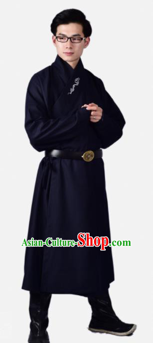 Chinese Ancient Swordsman Navy Clothing Traditional Ming Dynasty Buster Costume for Men