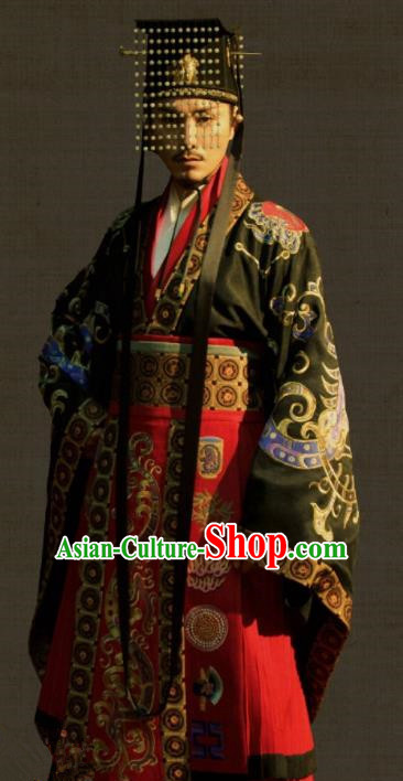 Chinese Tang Dynasty Emperor Clothing The Rise of Phoenixes Ancient Costume Imperial Robe for Men
