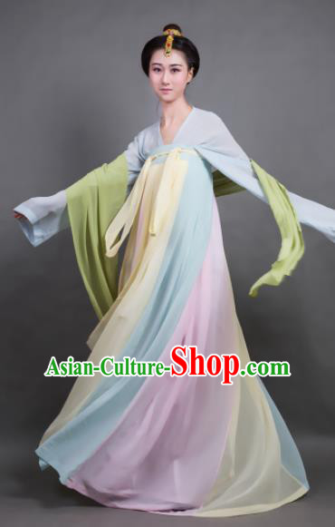 Traditional Chinese Tang Dynasty Maidenform Hanfu Dress Ancient Palace Princess Costume for Women