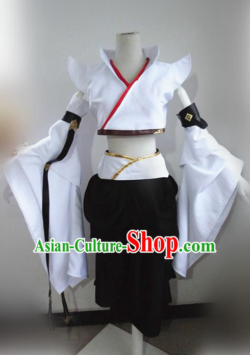 Asian Chinese Cosplay Peri Young Lady Costume Ancient Swordswoman Dress for Women