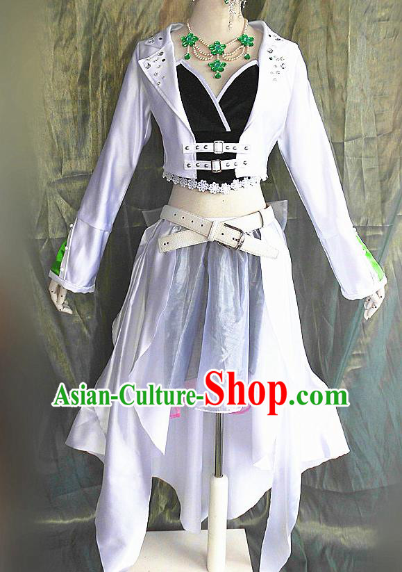 Asian Chinese Cosplay Young Faery Costume Ancient Swordswoman Dress for Women