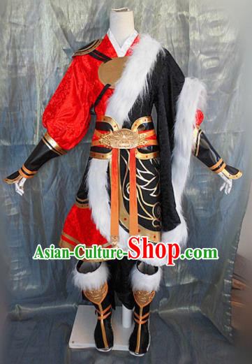 Asian Chinese Cosplay Customized Warriors Hunter Costume Ancient Swordsman Clothing for Men