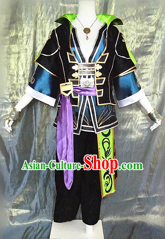 Asian Chinese Cosplay Customized Warrior Costume Ancient Swordsman Clothing for Men