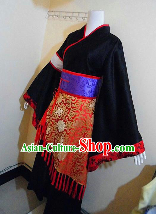 Ancient Chinese Cosplay Costume Chinese Shoes Traditional China Swordsman Clothing and Jewelry Accessories