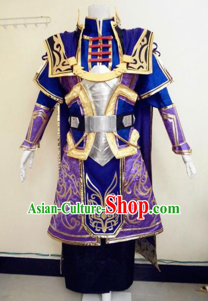 Asian Chinese Cosplay Warrior Customized Costume Ancient General Swordsman Clothing for Men