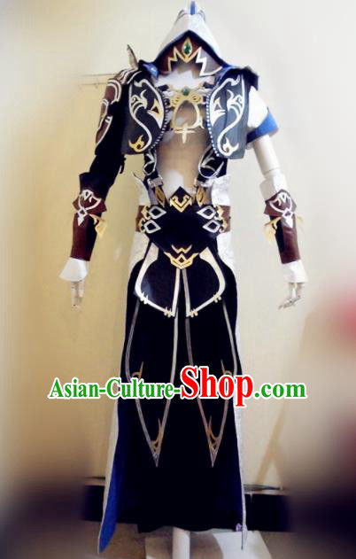 Asian Chinese Cosplay General Warrior Customized Costume Ancient Swordsman Clothing for Men