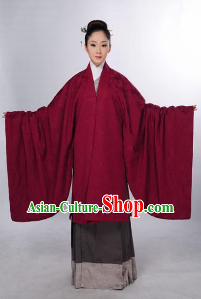 Traditional Chinese Ming Dynasty Maidenform Cloak Ancient Marquise Costume for Women