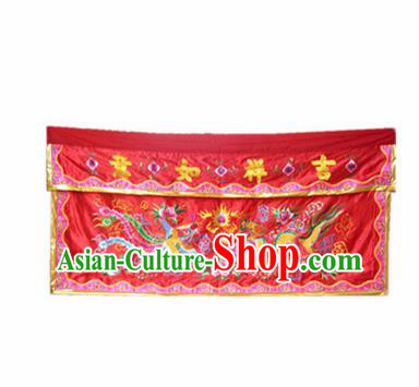 Traditional Chinese Beijing Opera Props Flag Embroidered Altar Antependium Banner