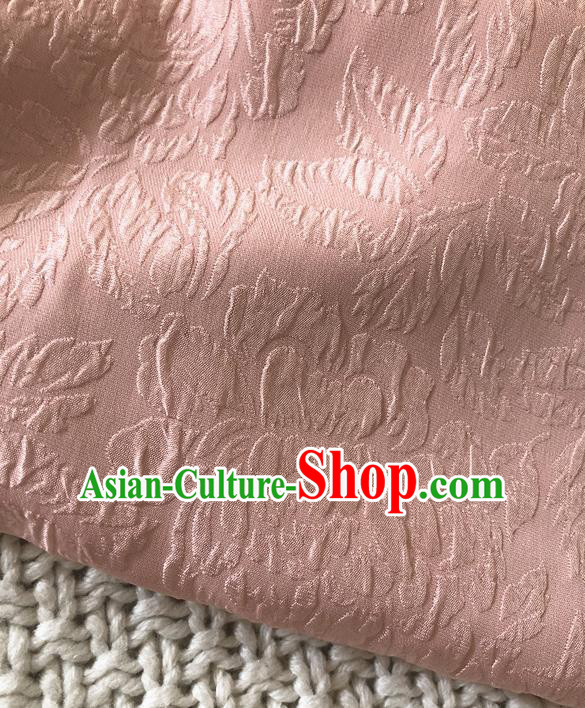 Asian Chinese Traditional Fabric Classical Pattern Pink Brocade Cloth Silk Fabric