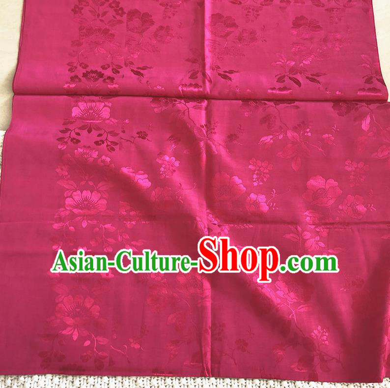 Asian Chinese Traditional Fabric Palace Pattern Rosy Brocade Cloth Silk Fabric
