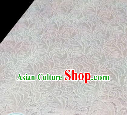 Asian Chinese Traditional White Silk Fabric Royal Pattern Brocade Cheongsam Cloth Silk Fabric