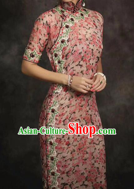 Asian Chinese Traditional Silk Fabric Royal Pattern Brocade Cheongsam Cloth Silk Fabric