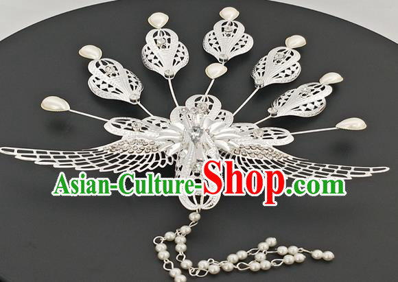 Chinese Ancient Bride Hair Accessories Queen Phoenix Hairpins for Women