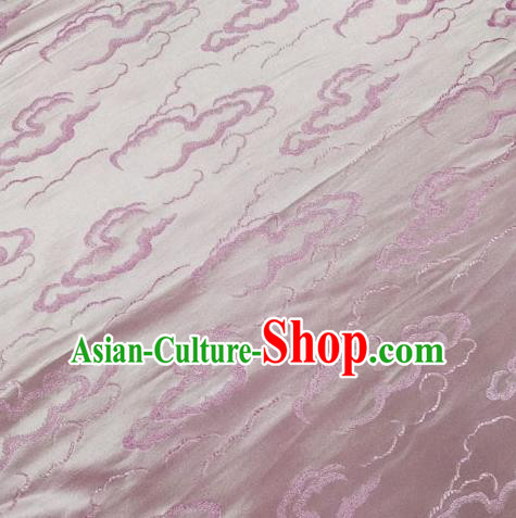 Chinese Traditional Silk Fabric Cheongsam Tang Suit Pink Brocade Cloth Drapery