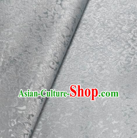 Chinese Traditional Silk Fabric Cheongsam Tang Suit White Brocade Cloth Drapery