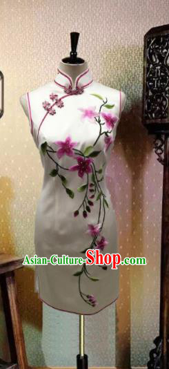 Chinese Traditional Embroidered Silk Fabric Cheongsam Tang Suit Brocade Cloth Material Drapery