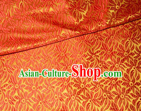 Chinese Traditional Red Silk Fabric Cheongsam Tang Suit Brocade Palace Pattern Cloth Material Drapery