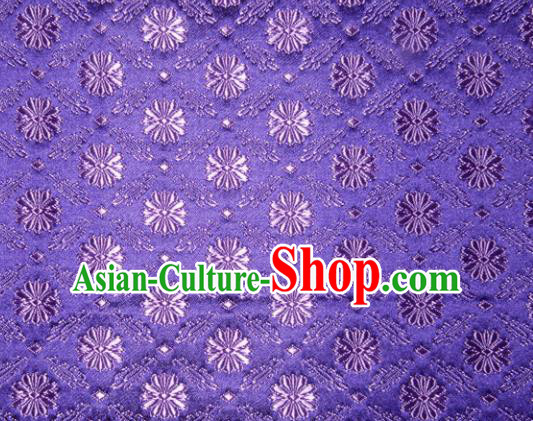 Classical Pattern Chinese Traditional Purple Silk Fabric Tang Suit Brocade Cloth Cheongsam Material Drapery