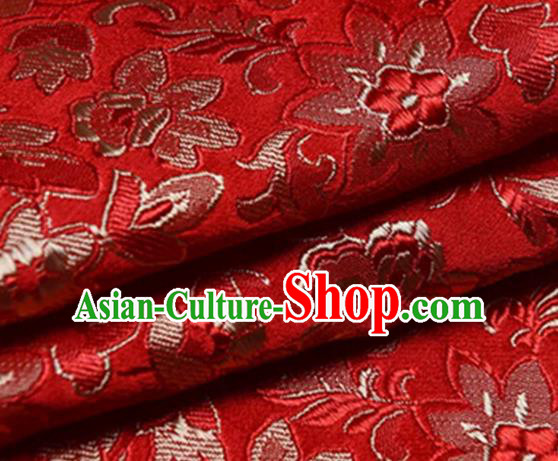 Chinese Traditional Fabric Red Silk Fabric Tang Suit Brocade Cloth Cheongsam Material Drapery