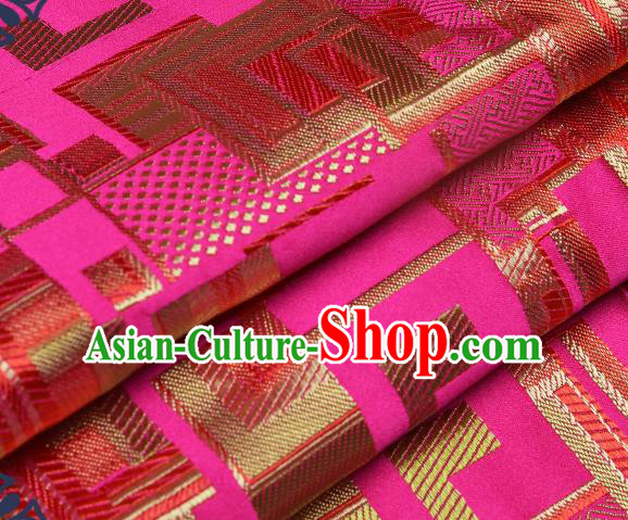 Chinese Traditional Tang Suit Nanjing Brocade Rosy Fabric Silk Cloth Cheongsam Material Drapery