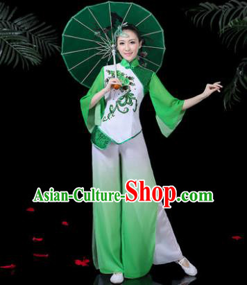 Chinese Classical Umbrella Dance Costume Traditional Folk Dance Yangko Clothing for Women