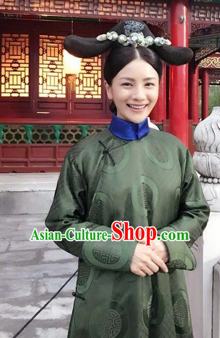 Ancient Chinese Qing Dynasty Imperial Consort Ruyi Royal Love in the Palace Costumes and Headpiece for Women