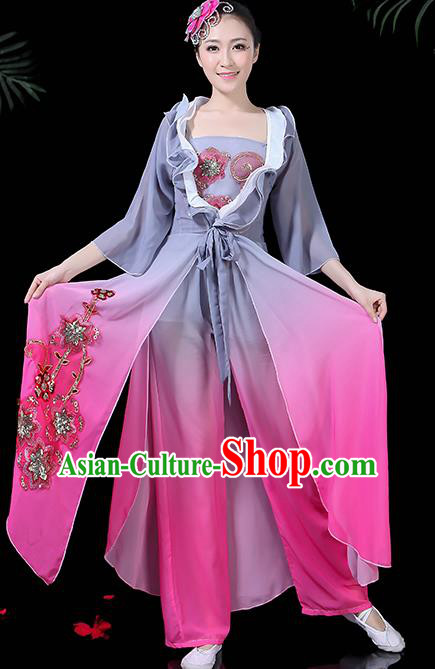 Chinese Classical Dance Costume Traditional Folk Dance Yangko Fan Dance Clothing for Women