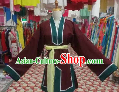 Chinese Traditional Beijing Opera Manservant Costume Peking Opera Livehand Clothing for Adults