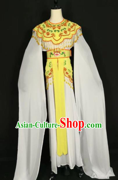 Chinese Traditional Beijing Opera Princess Yellow Dress Peking Opera Actress Costume for Adults