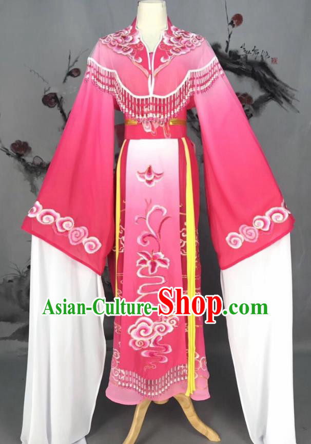 Chinese Traditional Beijing Opera Rosy Hanfu Dress Peking Opera Actress Costume for Rich