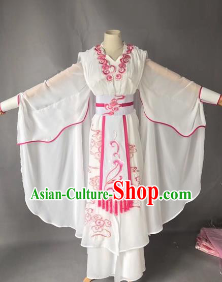 Chinese Traditional Beijing Opera Madam White Snake White Clothing Peking Opera Actress Costumes for Adults