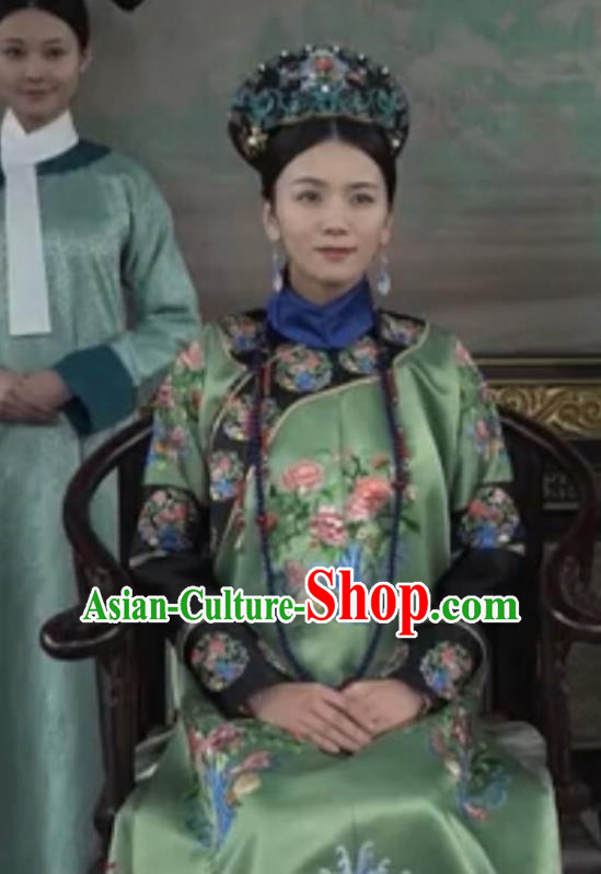 Chinese Drama Ruyi Royal Love in the Palace Ancient Qing Dynasty Imperial Consort Costumes and Headpiece for Women