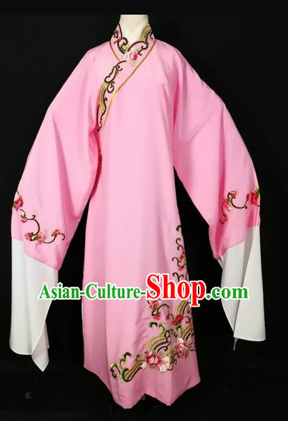 Chinese Traditional Beijing Opera Scholar Pink Robe Peking Opera Niche Costume for Adults