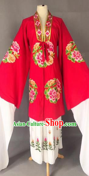 Chinese Traditional Beijing Opera Princess Red Cloak Peking Opera Diva Costumes for Adults