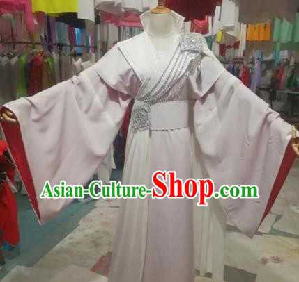 Chinese Traditional Beijing Opera Princess White Dress Peking Opera Diva Costumes for Adults