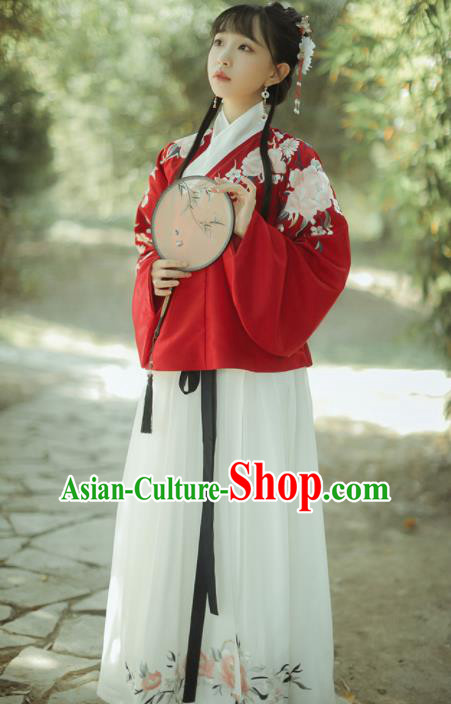 Chinese Traditional Historical Costumes Ancient Ming Dynasty Nobility Lady Hanfu Dress for Women